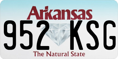 AR license plate 952KSG