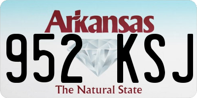 AR license plate 952KSJ