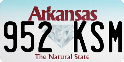 AR license plate 952KSM