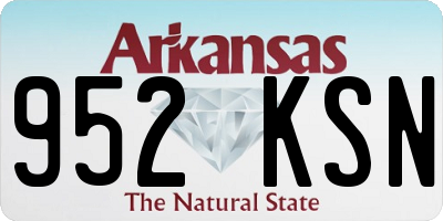 AR license plate 952KSN