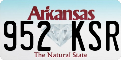 AR license plate 952KSR