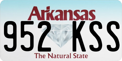 AR license plate 952KSS