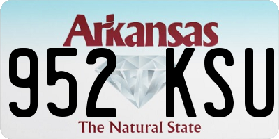 AR license plate 952KSU