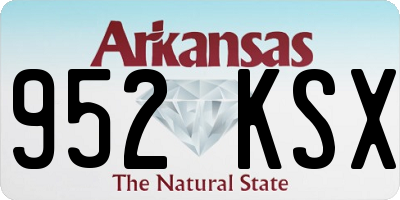 AR license plate 952KSX