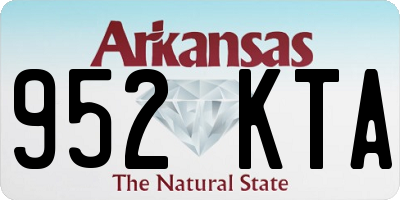 AR license plate 952KTA