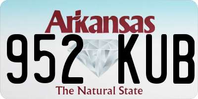 AR license plate 952KUB