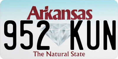 AR license plate 952KUN