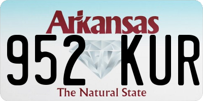 AR license plate 952KUR
