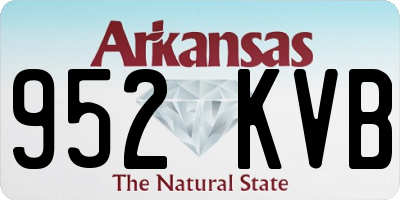AR license plate 952KVB