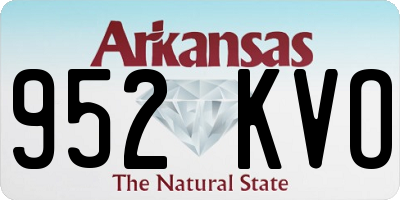 AR license plate 952KVO