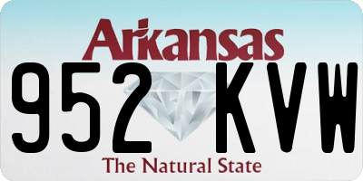 AR license plate 952KVW