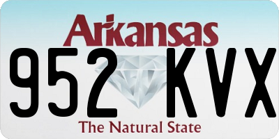 AR license plate 952KVX