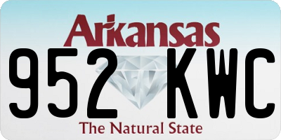 AR license plate 952KWC