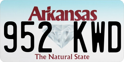 AR license plate 952KWD