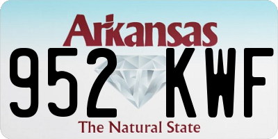 AR license plate 952KWF