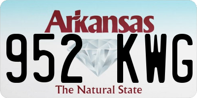 AR license plate 952KWG