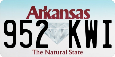 AR license plate 952KWI