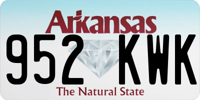 AR license plate 952KWK