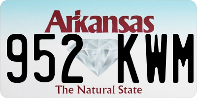 AR license plate 952KWM