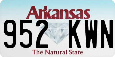 AR license plate 952KWN