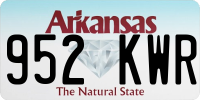 AR license plate 952KWR