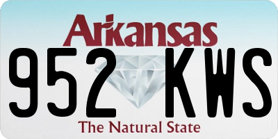 AR license plate 952KWS