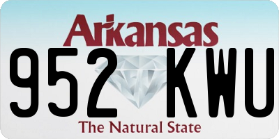 AR license plate 952KWU