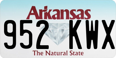 AR license plate 952KWX