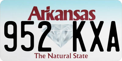 AR license plate 952KXA