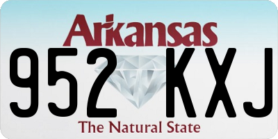 AR license plate 952KXJ