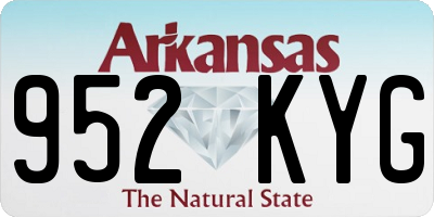 AR license plate 952KYG