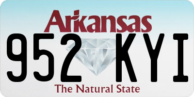 AR license plate 952KYI