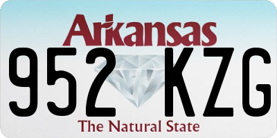 AR license plate 952KZG