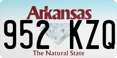 AR license plate 952KZQ