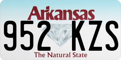 AR license plate 952KZS
