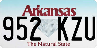 AR license plate 952KZU