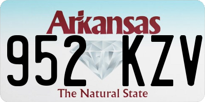 AR license plate 952KZV