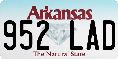 AR license plate 952LAD