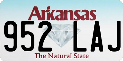 AR license plate 952LAJ