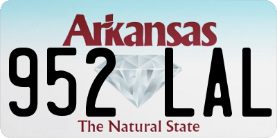 AR license plate 952LAL
