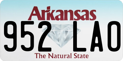 AR license plate 952LAO