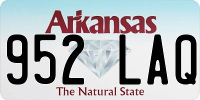 AR license plate 952LAQ