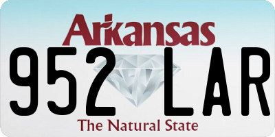 AR license plate 952LAR