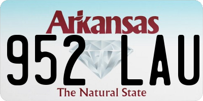 AR license plate 952LAU