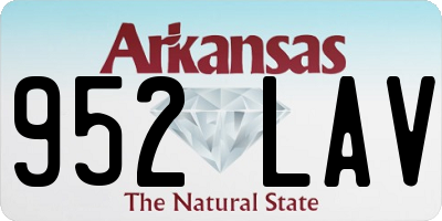 AR license plate 952LAV