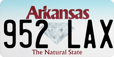 AR license plate 952LAX