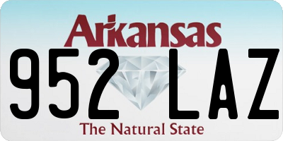 AR license plate 952LAZ