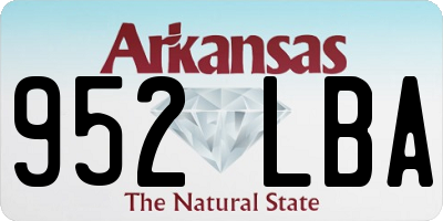 AR license plate 952LBA