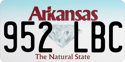 AR license plate 952LBC