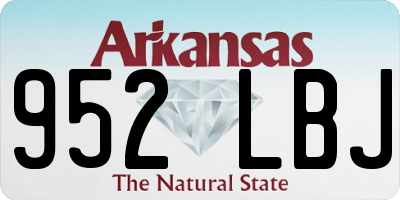 AR license plate 952LBJ